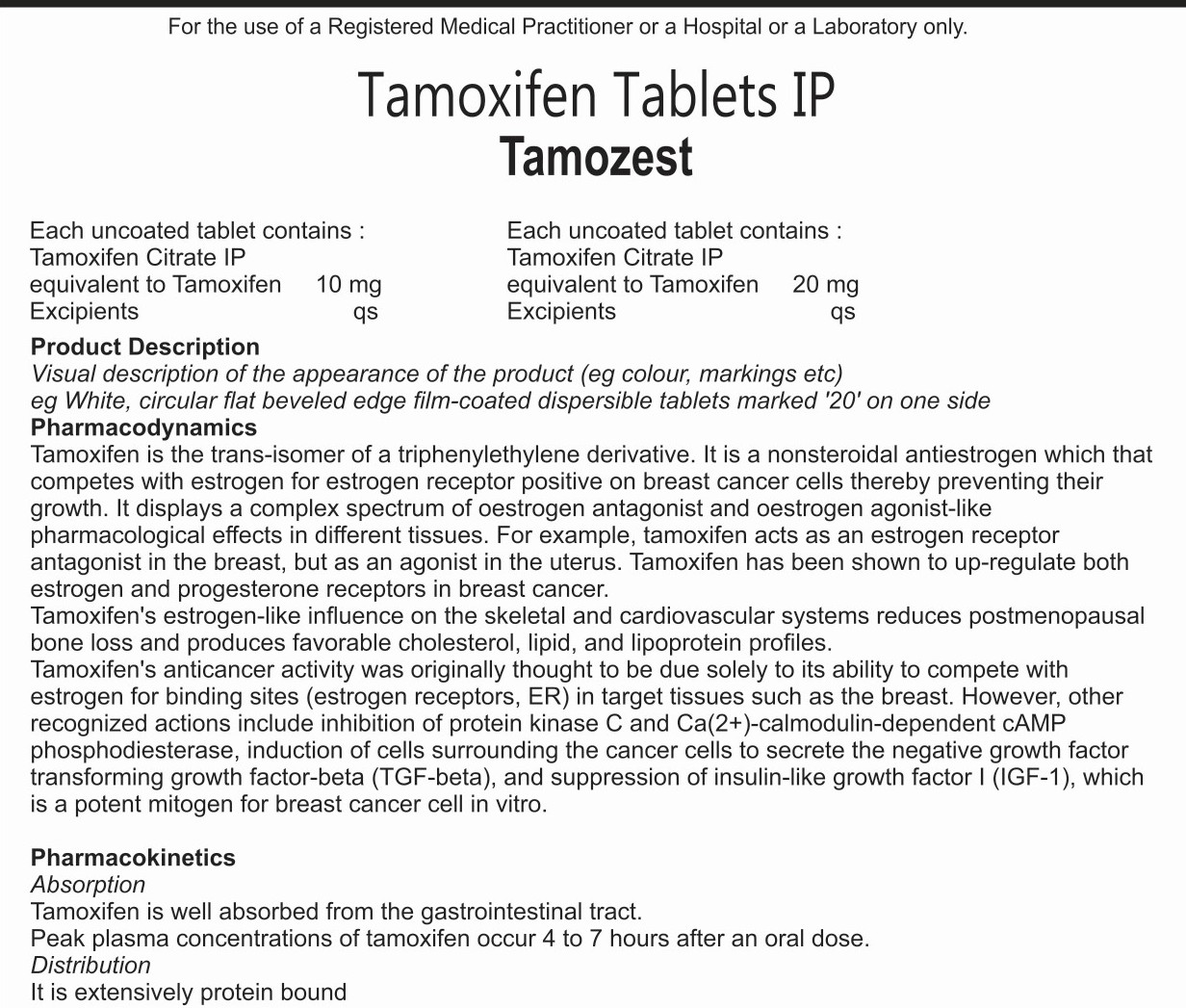 TAMOZEST-20 TABLET